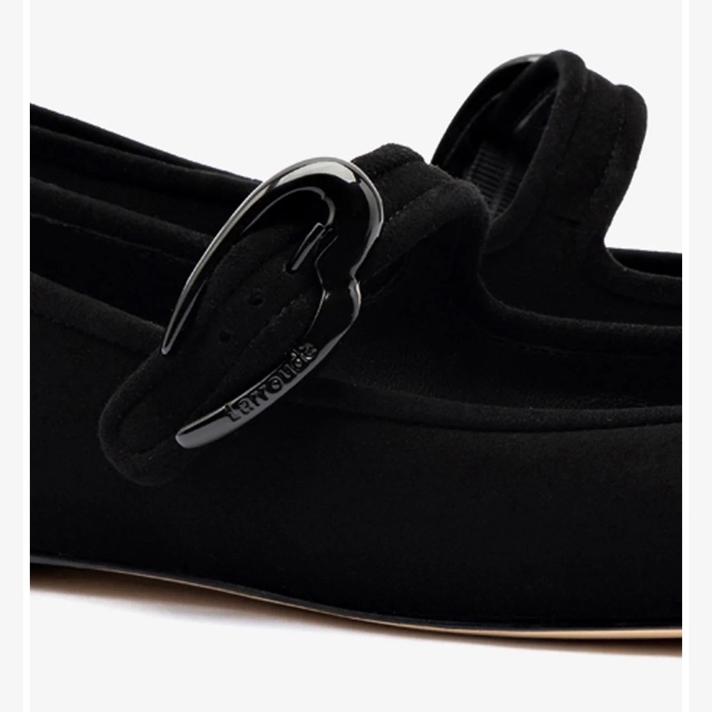 Larroude Verona Suede leather Mary Jane Flats - Picture 4 of 12